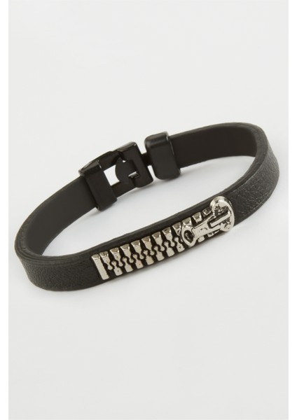 Fermuarlı Kaliteli Suni Deri Bileklik