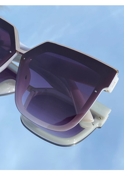 Selin Kare Beyaz Güneş Gözlüğü modelleri