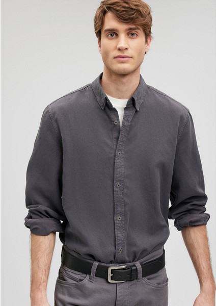 Keten Karışımlı Antrasit GÖMLEK0211293-85309