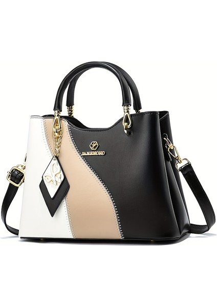 Tcherchı Kadınlar Için Trendy Karşıtlık Renkli Tote Çantası (Yurt Dışından)