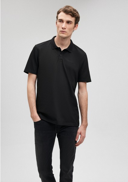 Black TENCEL TM Siyah Polo Tişört0611837-900