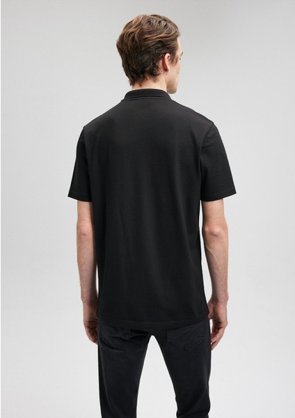 Black TENCEL TM Siyah Polo Tişört0611837-900