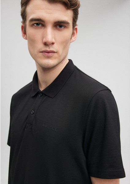 Black TENCEL TM Siyah Polo Tişört0611837-900