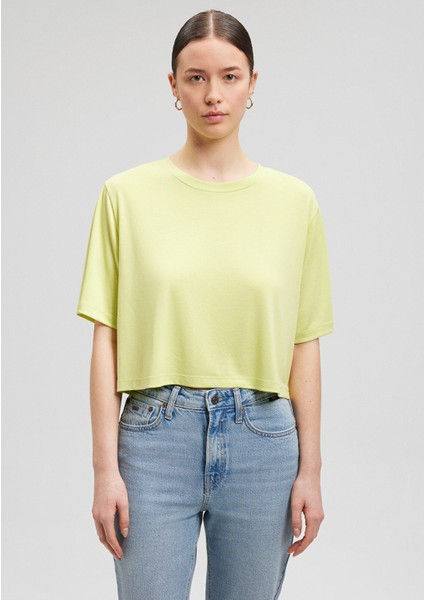 Lux Touch TENCEL TM Yeşil Basic Crop Tişört1612231-71498