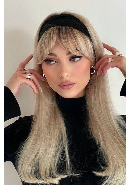 Unisex Siyah Ikili Saç Bandı ve Bandanası