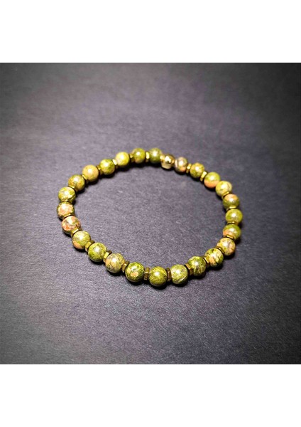 Unakit 6 mm Doğal Taş Bileklik