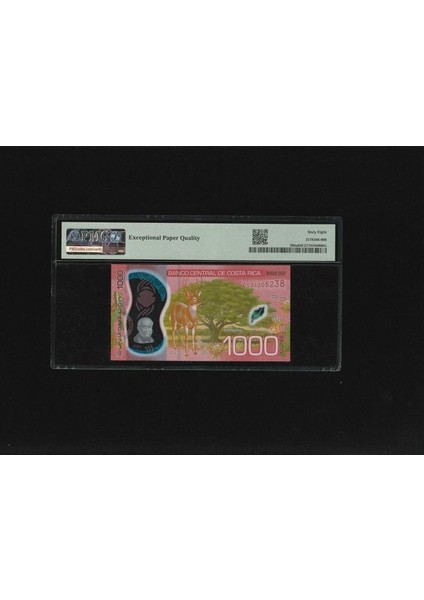 Costa Rica 1000 Colones Polymer P 280A 2019 Nd 2021 Pmg 68 Epq Super Gem Unc Çil Sn C034205238 fiyatları