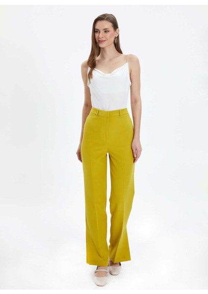 Normal Bel Standart Sarı Kadın Pantolon 24YSL5141 fiyatları