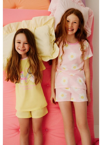 Kız Çocuk Daisy Çok Renkli Pijama Takımı