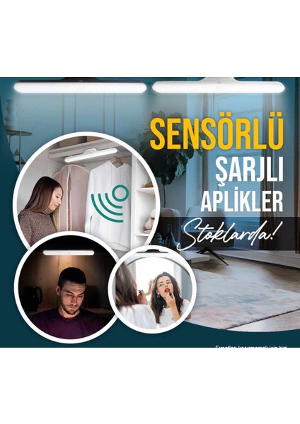 Sensörlü Şarjlı Dokunmatik 5W Aplik 3 Renk