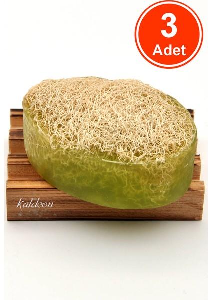 Kabak Lifli El Yapımı Doğal Aloevera Sabunu 120 G x 3 Adet