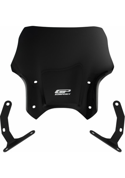 Honda CB125R / CB250R 2012-2024 Uyumlu Kısa Ön Cam Siyah 33 cm