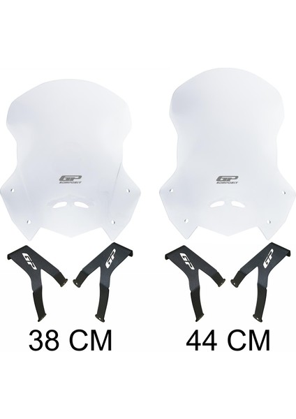 Honda CRF250L / CRF300L 2023-2024 Uyumlu Ön Cam Şeffaf 44 cm