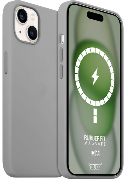 Buff iPhone 15 Plus Magsafe Rubber Fit Gray