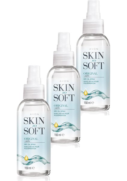 Skin So Soft Kuru Yağ Spreyi Üçlü Set 150 ml