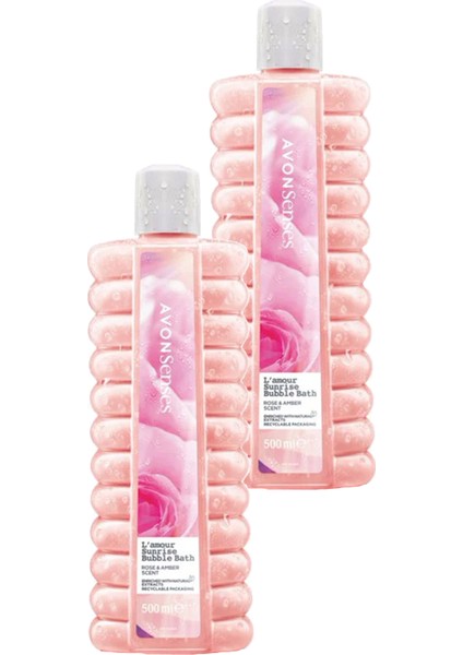 L'amour Sunrise Gül ve Kehribar Kokulu Banyo Köpüğü 500 İkili Set