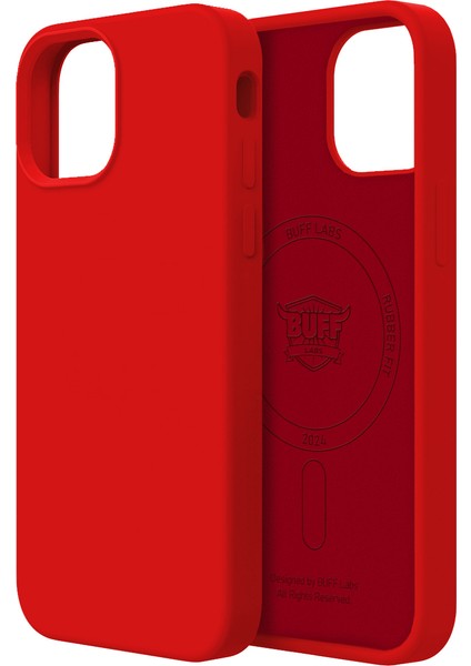 iPhone 15 Plus Magsafe Rubber Fit Red