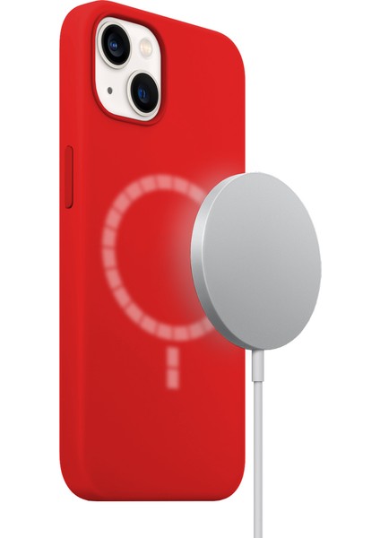 iPhone 15 Plus Magsafe Rubber Fit Red