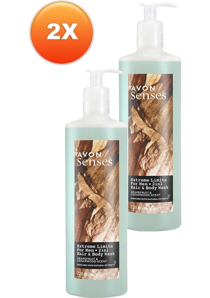 Senses Extreme Limits Greyfurt ve Sandal Kokulu Saç ve Vücut Için Erkek Duş Jeli 720 İkili Set fiyatları