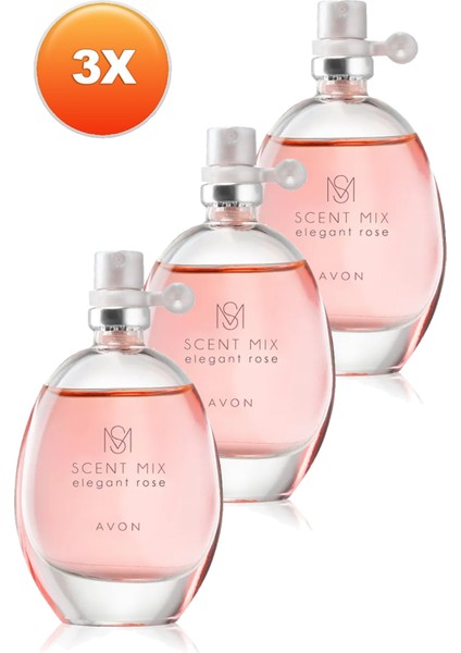 Scent Mix Elegant Rose Kadın Parfüm EDT Üçlü Set 30 ml