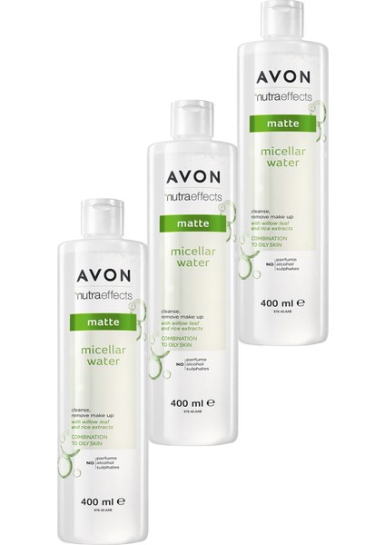 Nutra Effects Mat Micellar Makyaj Temizleme Suyu Üçlü Set 400 ml
