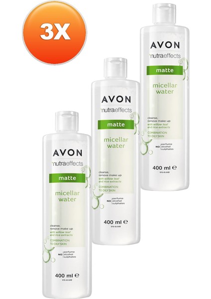 Nutra Effects Mat Micellar Makyaj Temizleme Suyu Üçlü Set 400 ml