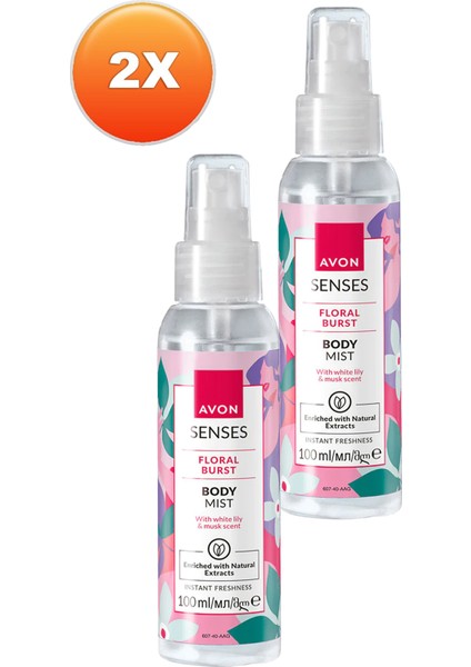 Senses Floral Burst Zambak ve Misk Kokulu Vücut Spreyi 100 Ml. Ikili Set