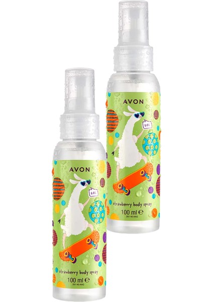 Lama Dude Naturals Çilek Kokulu Çocuk Vücut Spreyi İkili Set 100 ml