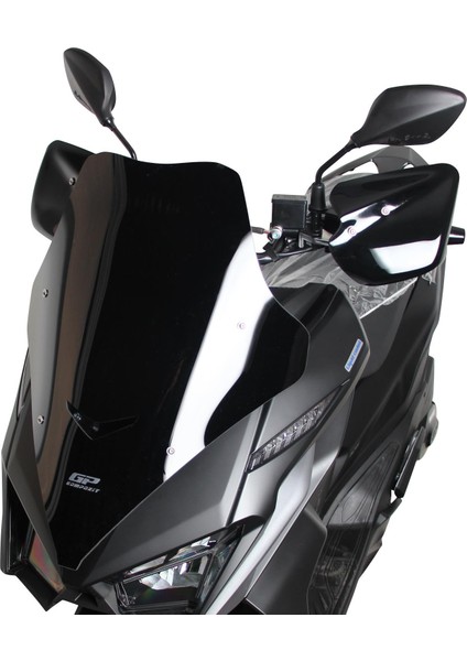 SYM Jet X 125 2022-2024 Uyumlu Kısa Ön Cam Siyah 56 cm modelleri