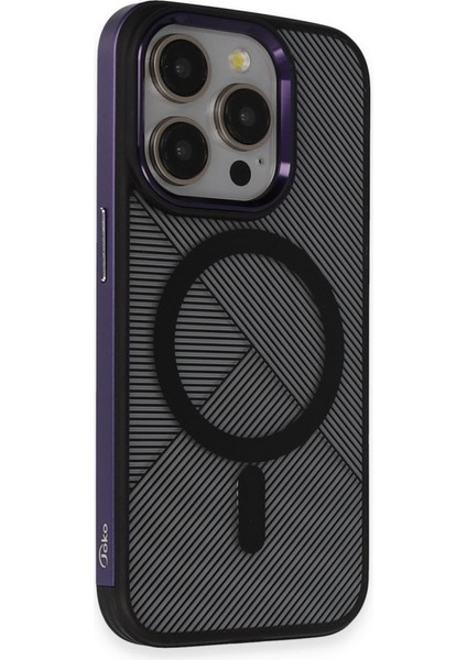 iPhone 15 Pro Max Kılıf Vito Magsafe Desenli Shockproof Kapak