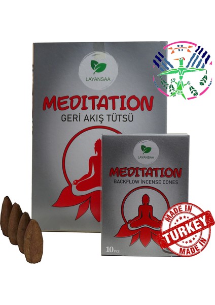 Meditation - Meditasyon Özel Aromalı Geri Akış Backflow Özel Aromalı Tütsü 10 Adet