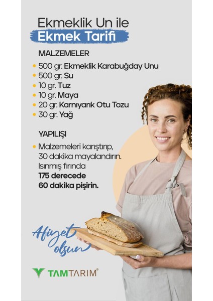 (Glutensiz) 100% Karabuğday Unundan Ekmeklik Un 2 kg