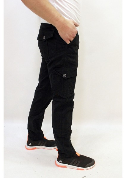 Meto1 Düz Paça Kanvas Erkek Kargo Pantolon Siyah fiyatları