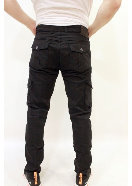 Meto1 Düz Paça Kanvas Erkek Kargo Pantolon Siyah fırsatları