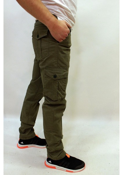 Meto1 Düz Paça Kanvas Erkek Askeri Kargo Pantolon Haki fiyatları