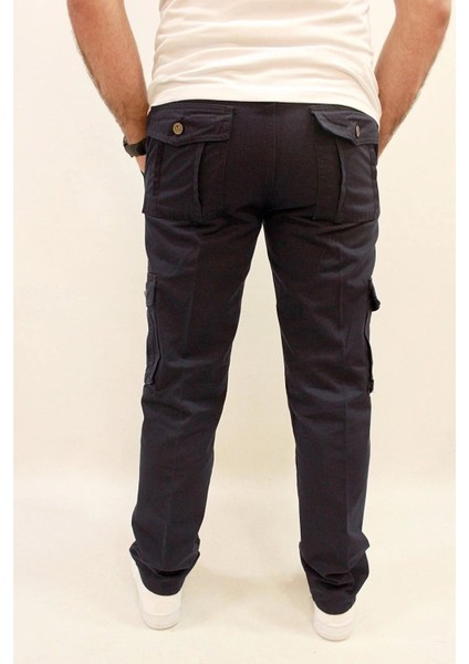 Meto1 Düz Paça Kanvas Erkek Askeri Kargo Pantolon Lacivert fırsatları