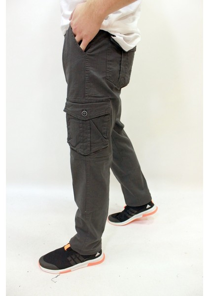 Meto1 Düz Paça Kanvas Erkek Kargo Pantolon Antrasit fiyatları
