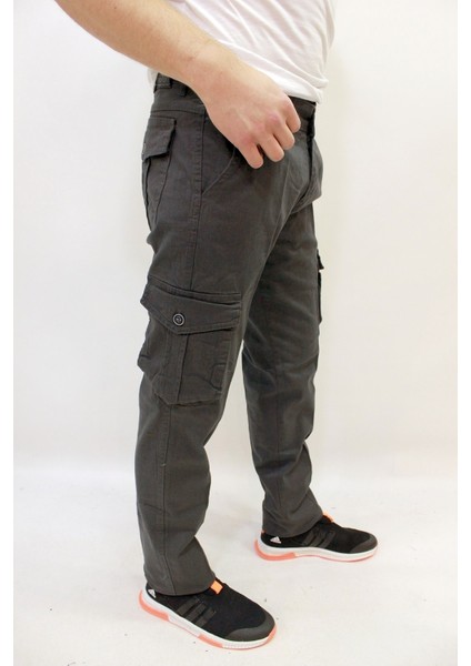 Meto1 Düz Paça Kanvas Erkek Kargo Pantolon Antrasit modelleri
