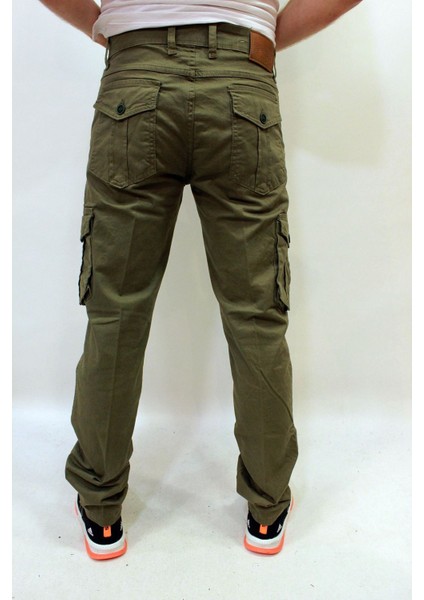 Meto1 Düz Paça Kanvas Erkek Askeri Kargo Pantolon Haki indirimleri