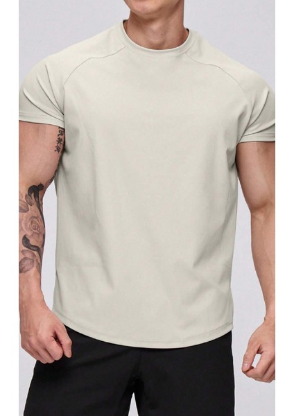 Erkek Running Sports Reglan Oval Kesim Penye T-Shirt modelleri