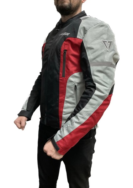 Ceket Aır Racıng Açık Gri Kırmızı