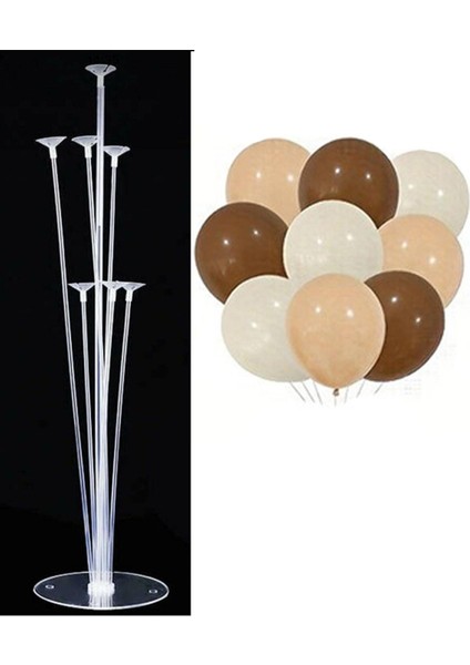 7'li Balon Standı ve 10 Adet Retro Konsept Balon Set
