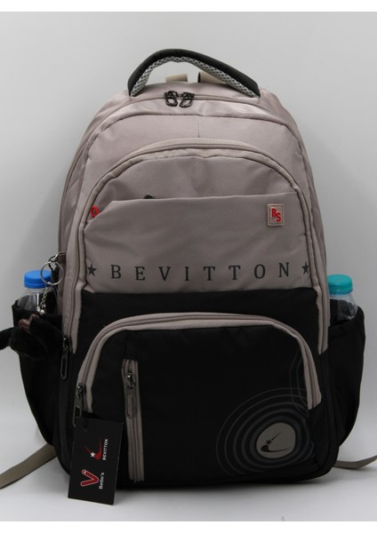 Özel Su Itici Kumaş Unisex Vizon-Siyah Okul Sırt Çantası 34400 fiyatları