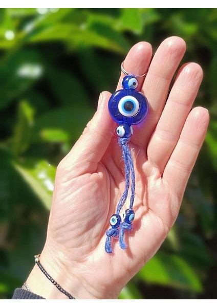 Nazar Boncuk Hasır Anahtarlık 5 Adet Araba Çanta Süsü Kötü Göz Kovucu Nazar Hand Made Mavi Boncuklu Nazarlı fiyatları