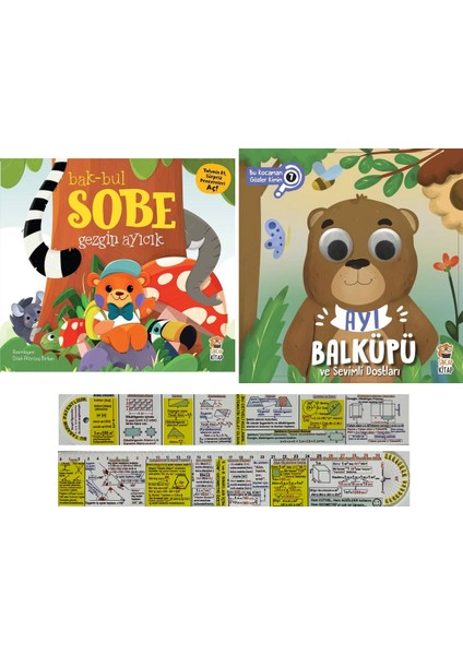 Bak - Bul Sobe Gezgin Ayıcık - Ayı Balküpü ve Sevimli Dostları 2'li Set - Matematik Öğreten Ayraç