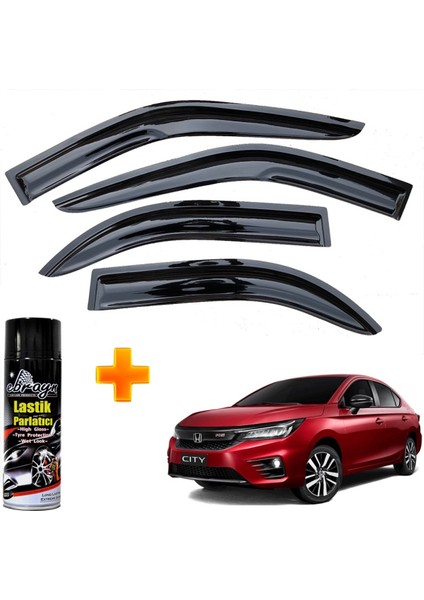 Honda City Mügen Cam Rüzgarlığı 2021 Sonrası Kasalar 4 Lü Takım +500ML Lastik Parlatıcı fiyatları