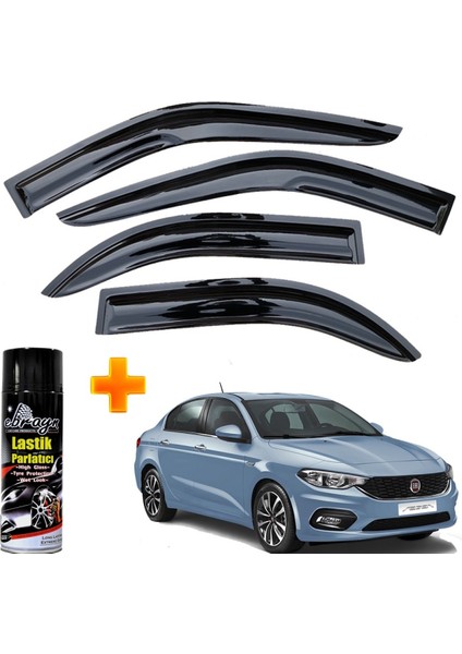 Fiat Egea Sedan Mügen Cam Rüzgarlığı 2015 Sonrası 4 Lü Takım +500ML Lastik Parlatıcı fiyatları