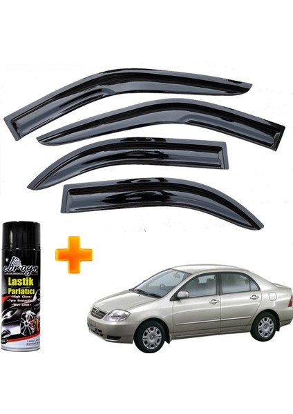 Toyota Corolla Sedan Mügen Cam Rüzgarlığı 2001-2007 Arası 4 Lü Takım +500ML Lastik Parlatıcı fiyatları