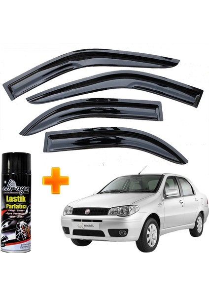 Fiat Albea Mügen Cam Rüzgarlığı 2002-2012 Arası Tüm Kasalar 4 Lü Takım +500ML Lastik Parlatıcı fiyatları