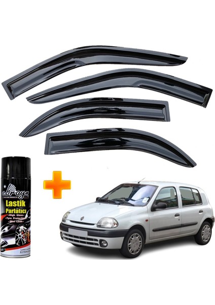 Renault Clio 2 Hb Mügen Cam Rüzgarlığı 1998-2008 Arası 4 Lü Takım +500ML Lastik Parlatıcı fiyatları